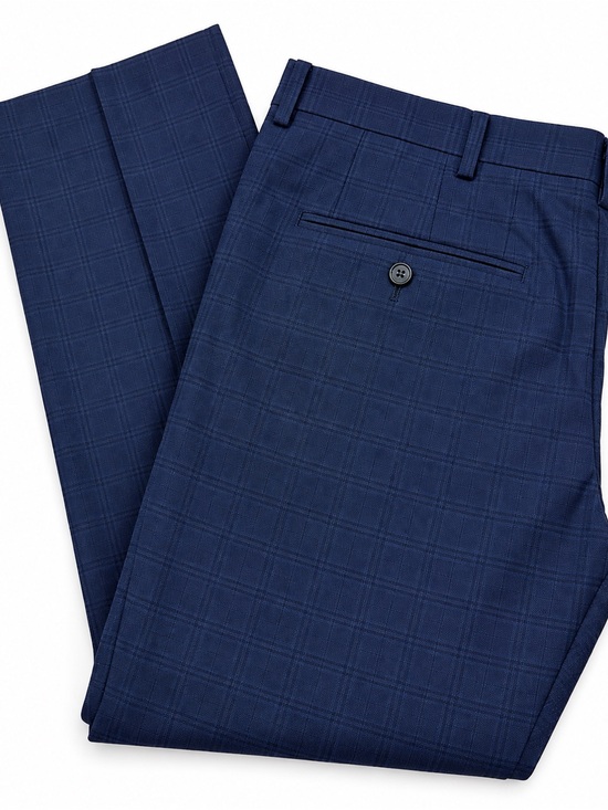 Ralph Lauren Other - Ralph Lauren Men’s 32x30 Navy Plaid Stretch Dress Pants Trousers